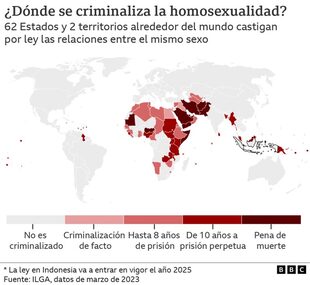 62 Estados miembros de la ONU tienen actualmente leyes que condenan la homosexualidad