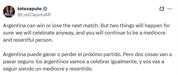 La respuesta de Caputo a Morgan
