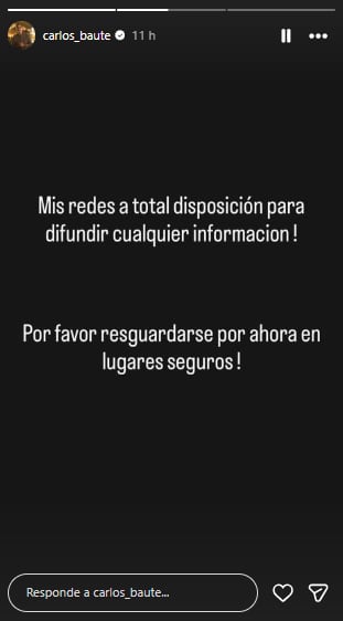 El mensaje de Carlos Baute (Foto: Instagram @carlos.baute)