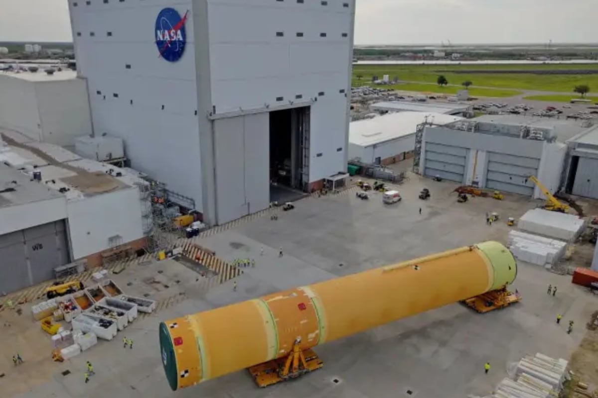 Etapa central del cohete Artemis III (NASA/Michael DeMocker)