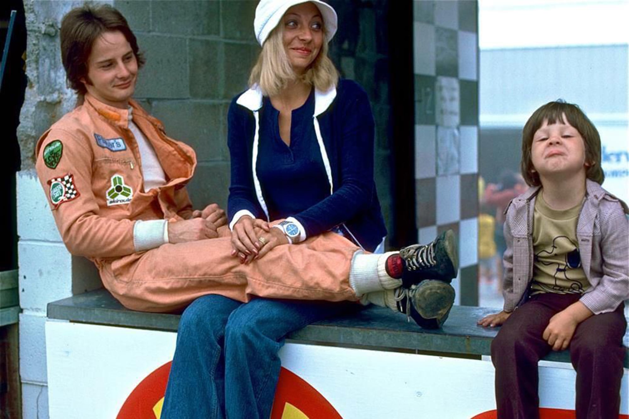 Gilles Villeneuve, junto a Joann y el pequeño Jacques