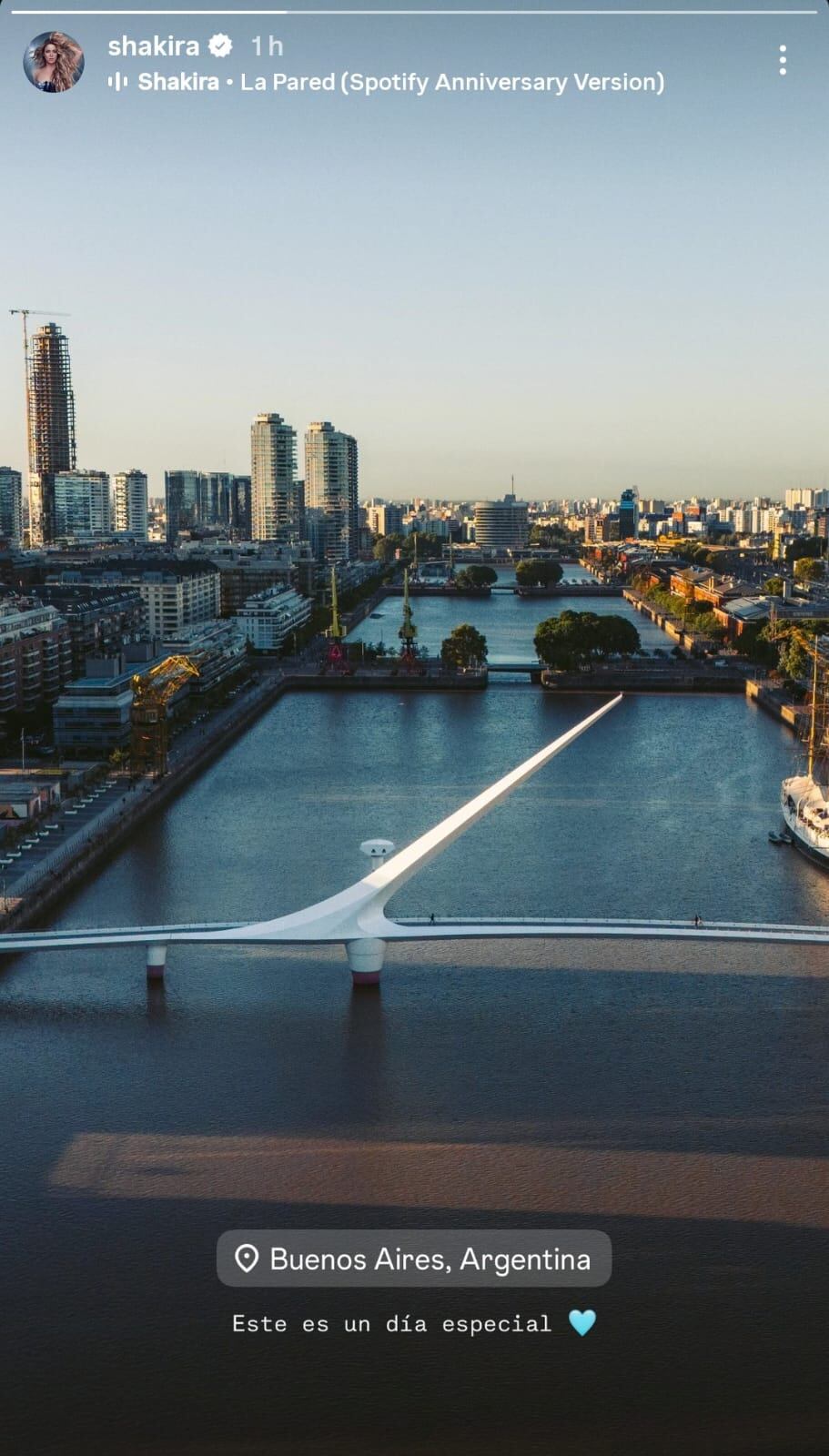 El primer posteo de Shakira en Argentina antes del primero de sus tres shows en Vélez