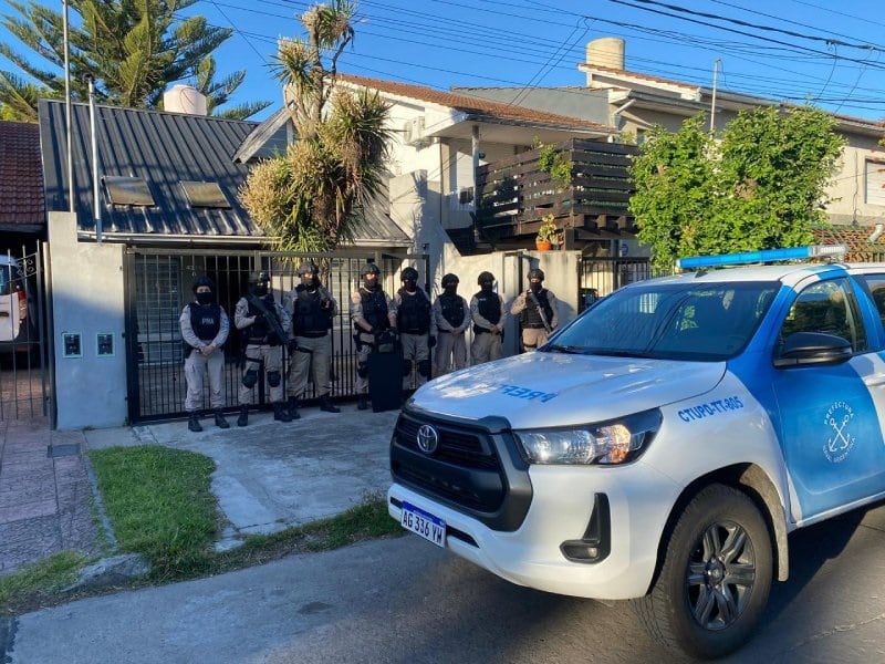 Los allanamientos estuvieron a cargo de la Prefectura Naval