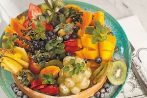 Tarta de frutas de estación