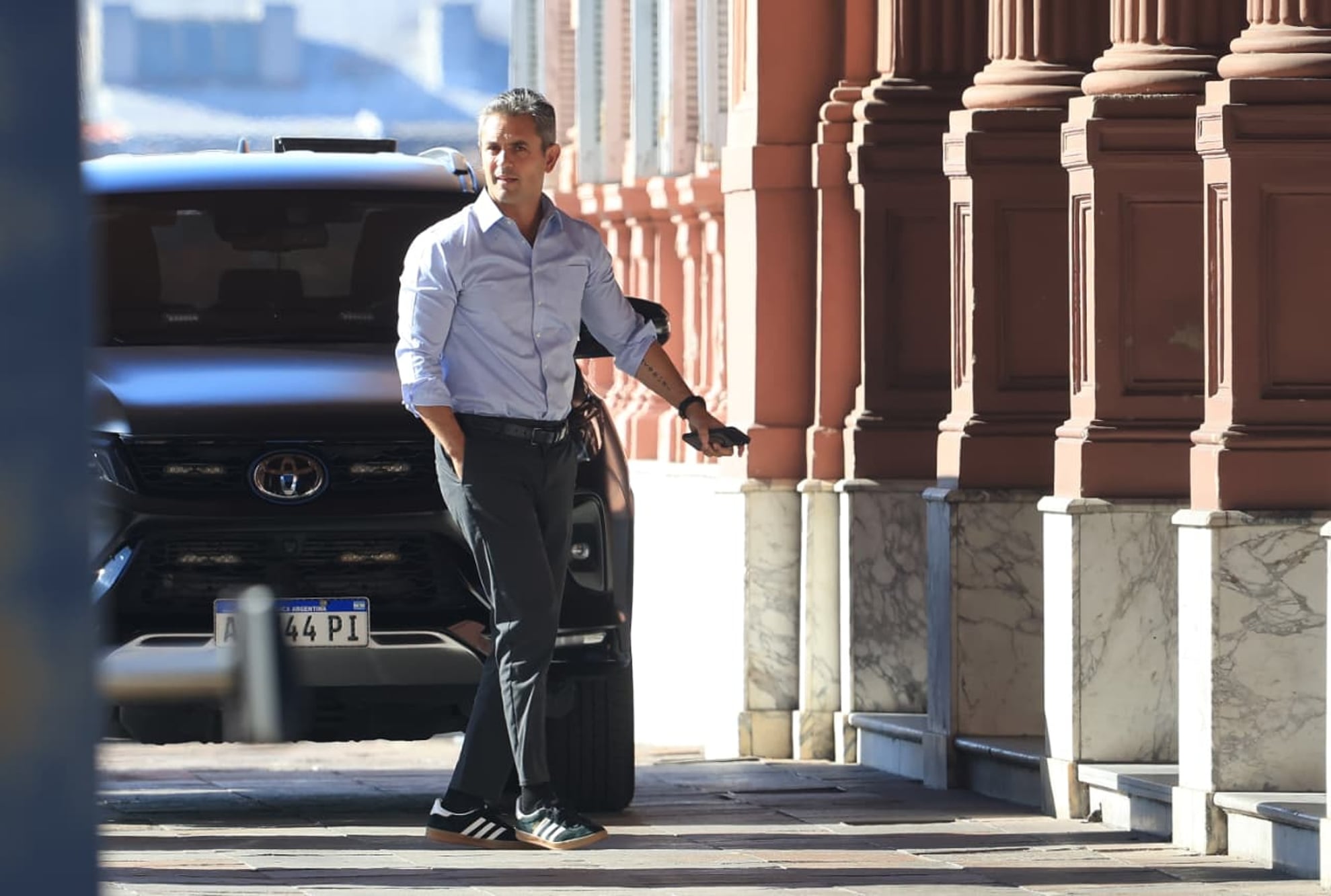 Martín Menem, al ingresar a la Casa Rosada