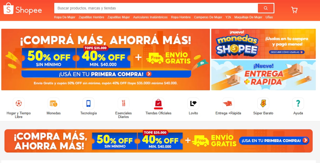 La plataforma posee grandes descuentos (Foto: Captura de pantalla)