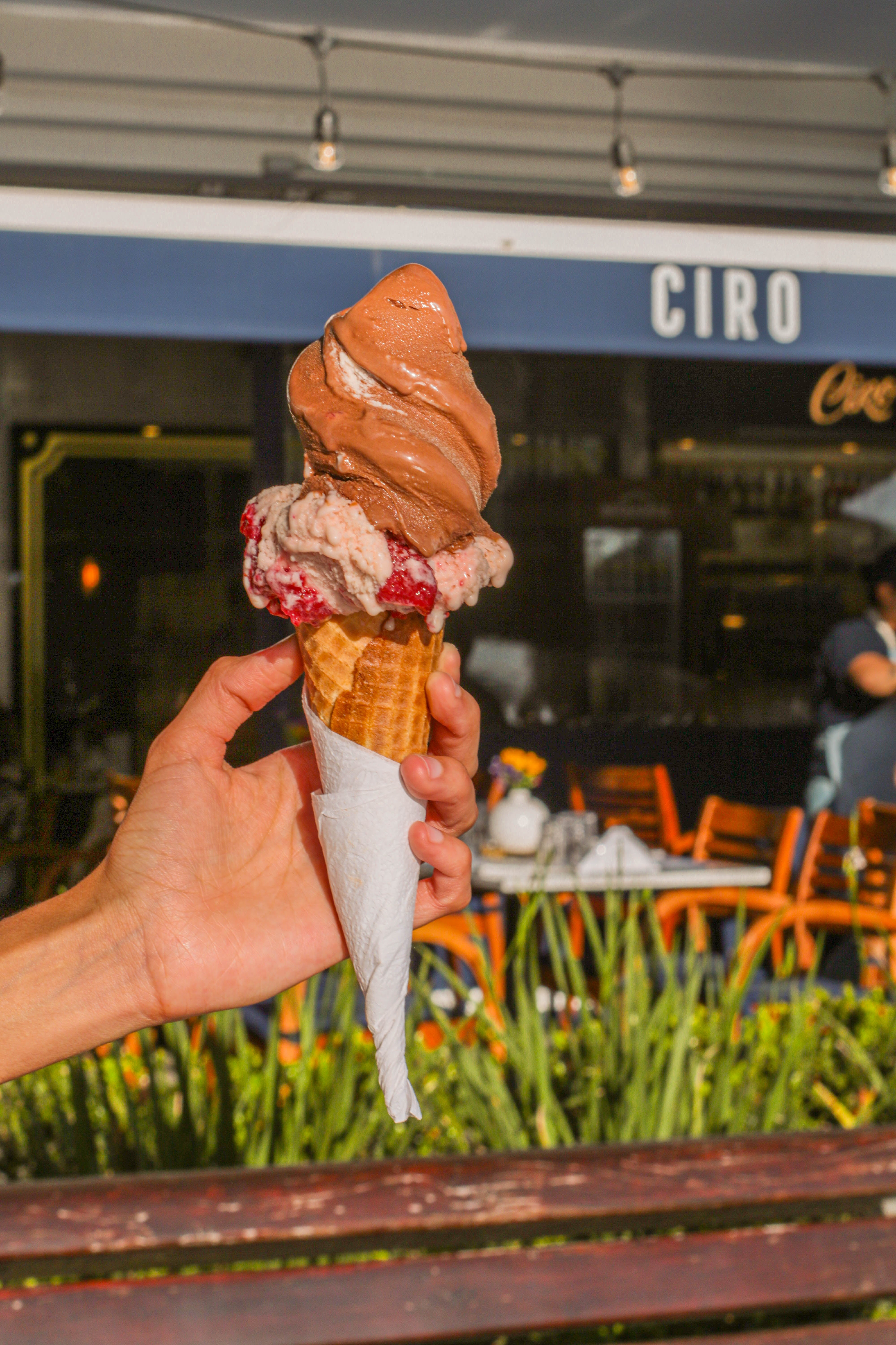 Helado en cucurucho de Ciro