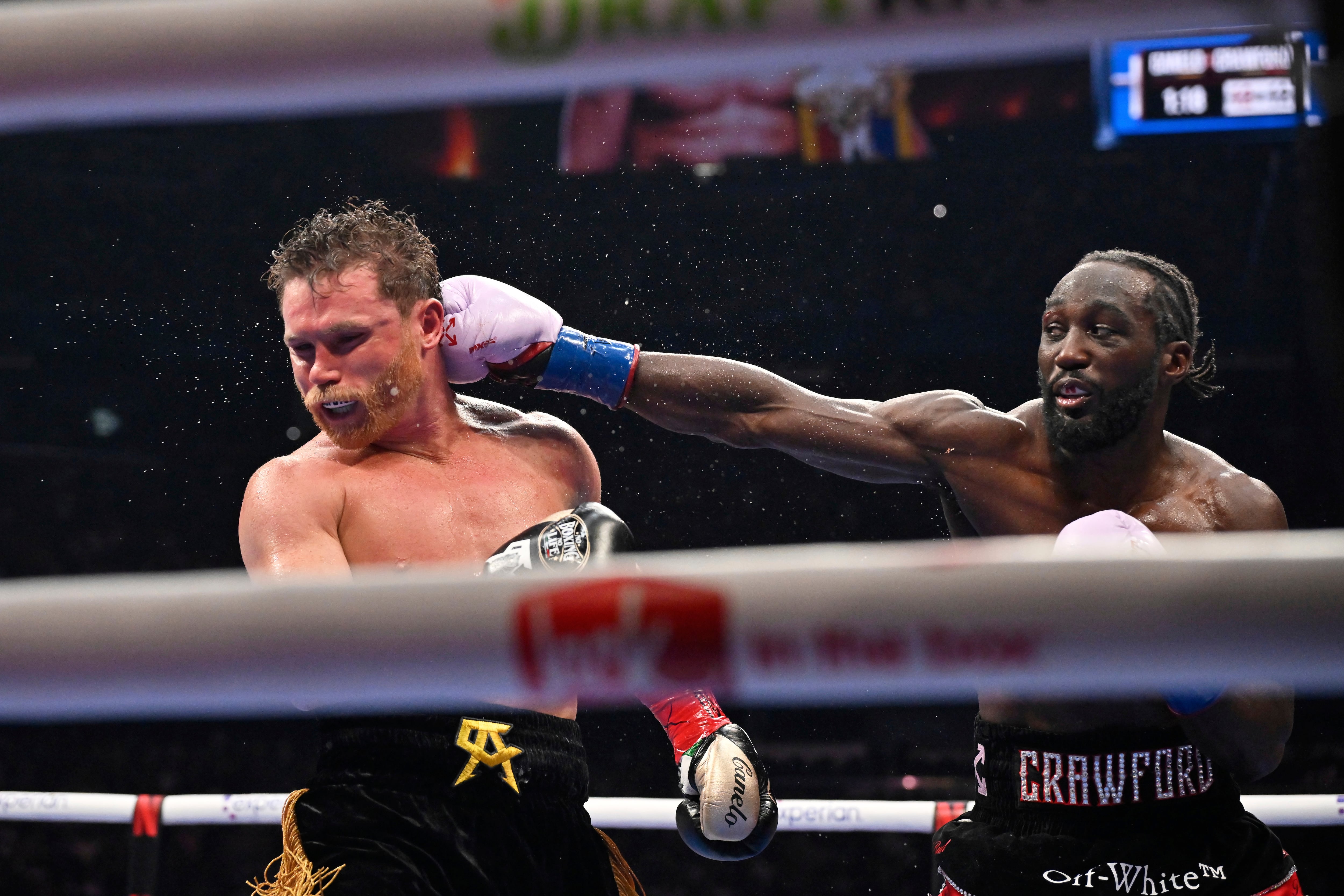 Crawford venció por decisión unánime a Canelo en septiembre pasado en Las Vegas (AP Foto/David Becker)