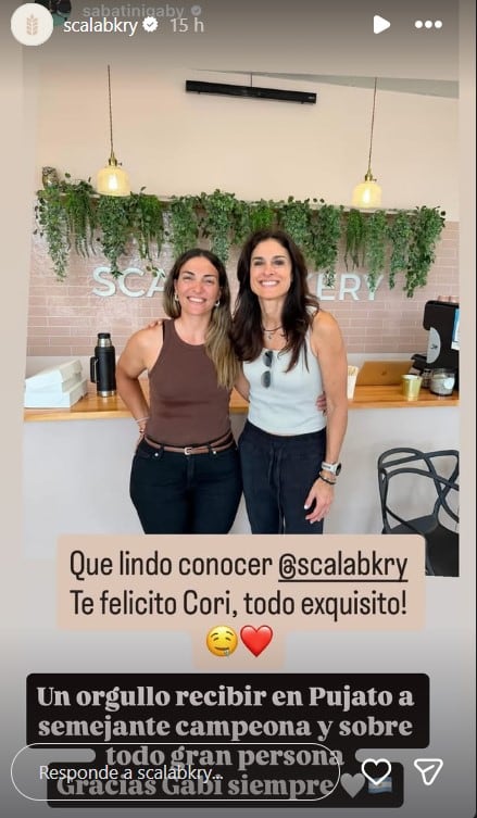 Corina, hermana de Lionel Scaloni, agradeció la presencia de Gaby Sabatini