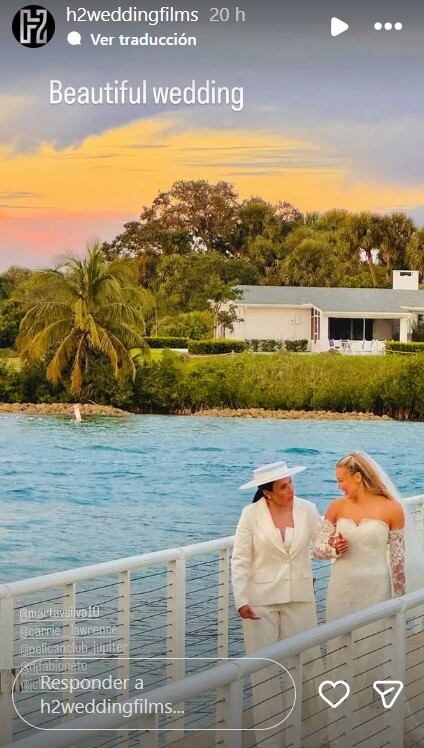 Marta y Lawrence se casaron en Florida