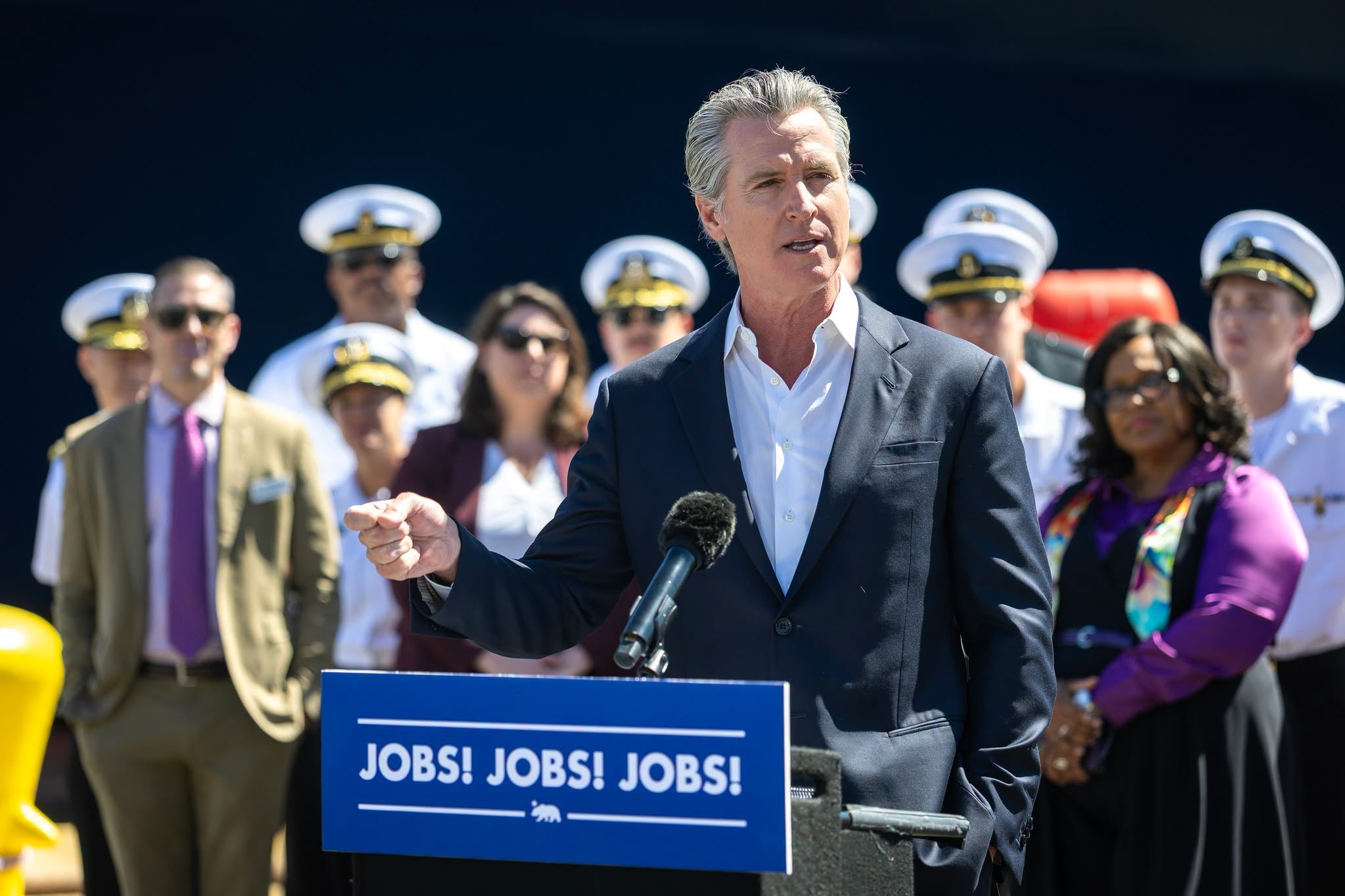 El gobernador de California, Gavin Newsom, dijo en un acto que
