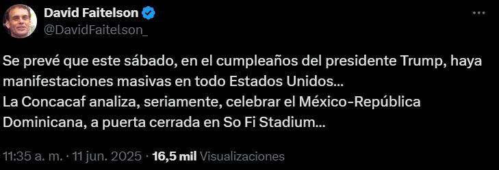 Prevén manifestaciones masivas en Estados Unidos por cumpleaños de Trump.