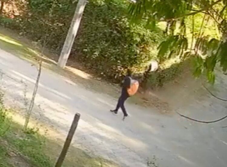 En la reconstrucción del camino que recorrió el excomisario en las últimas horas que se lo vio con vida, se lo puede observar, mediante material de cámaras de seguridad, caminando solo hacia la zona del cerro donde días después iba a aparecer muerto