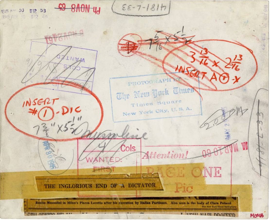 El reverso de la fotografía, a la derecha, muestra las marcas del proceso de producción y archivo. (Crédito: The New York Times)