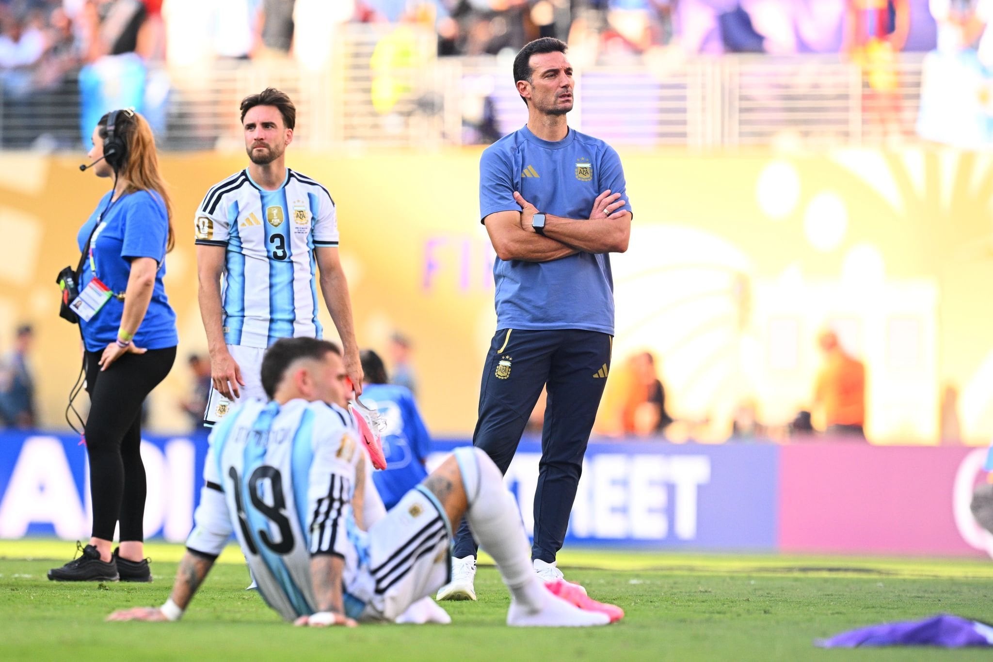Tristeza por la derrota, orgullo por el grupo: Lionel Scaloni tomó el cargo en agosto de 2028 y bajo su mandato la selección logró un Mundial, dos Copa América y la Finalissima