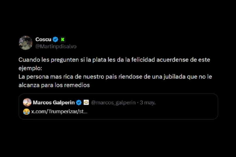 El tenso ida y vuelta entre Marcos Galperín y Martín Disalvo por los dichos de una jubilada que no llega a fin de mes
