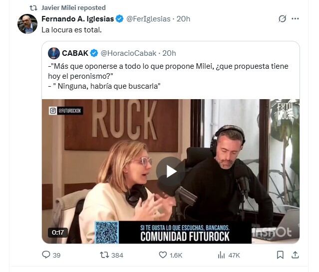 El diputado Fernando Iglesias también se hizo eco del video editado de Kicillof