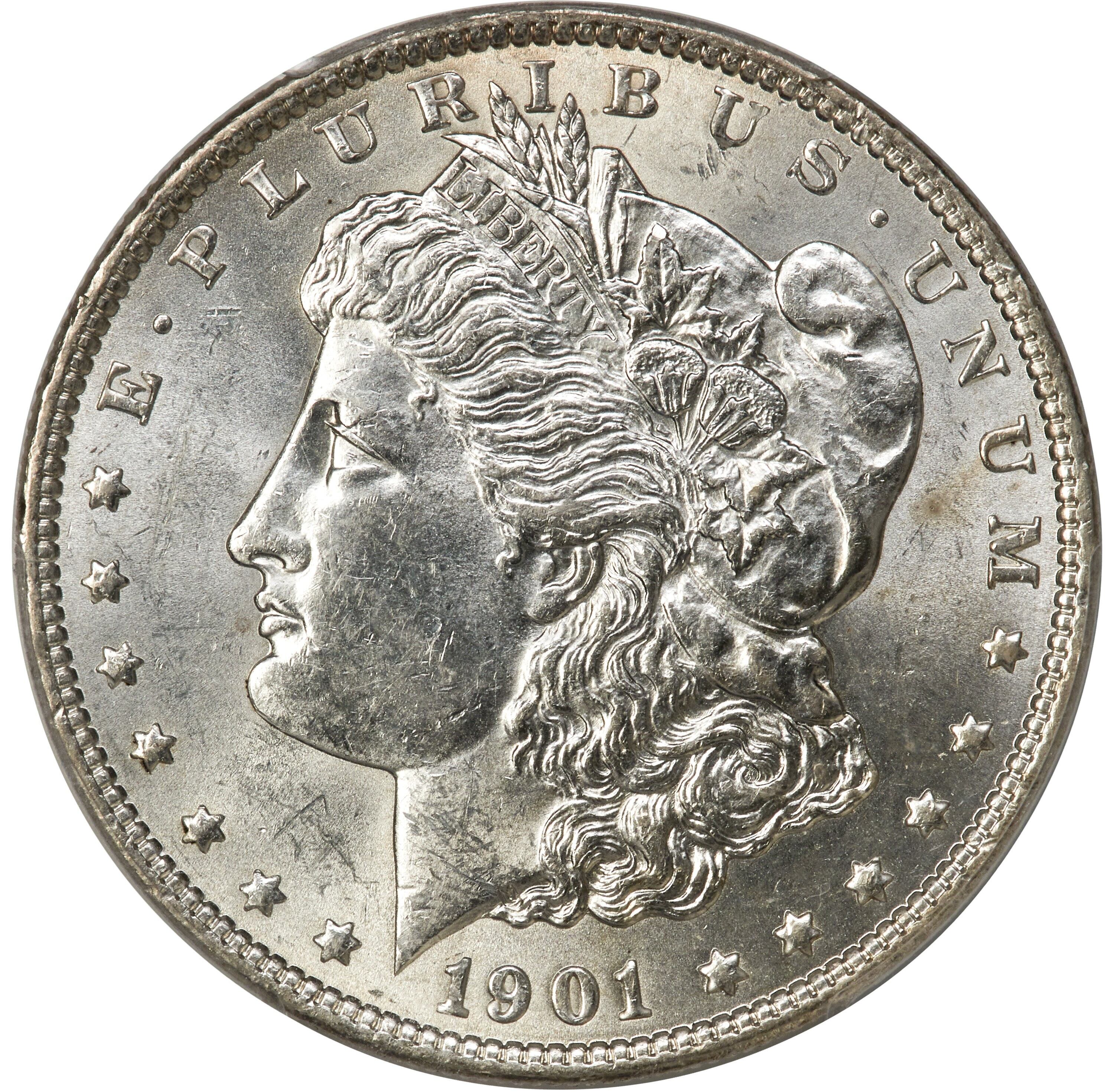La moneda pertenece a la serie Morgan acuñada en Filadelfia en 1901