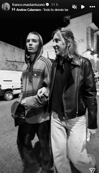 Franco Mastantuono en la Argentina: la salida nocturna del delantero del Real Madrid que se quedó sin Mundial Mastantuono con Sofía, su mamá: ambos presentes en el show de Andrés Calamaro