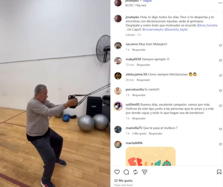 Juan Alberto Mateyko lanzó una indirecta hacia Julieta Prandi (Foto: Captura Instagram/@jmateyko)