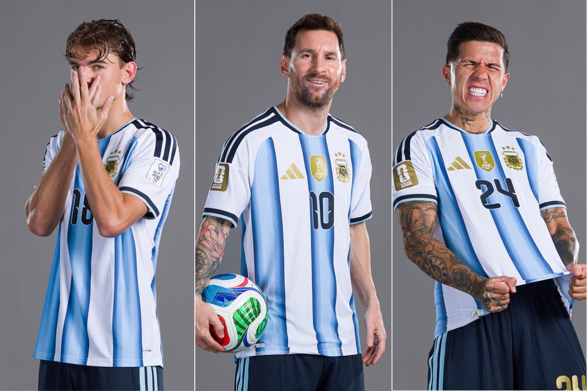 Cómo fue la sesión de fotos y videos oficiales de la selección argentina: risas y bromas en un clima distendido
