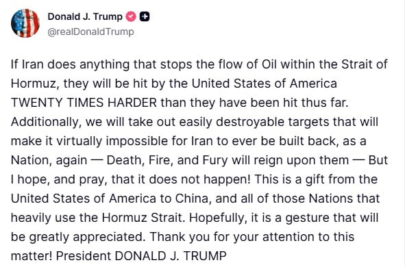 El mensaje de Trump sobre Irán