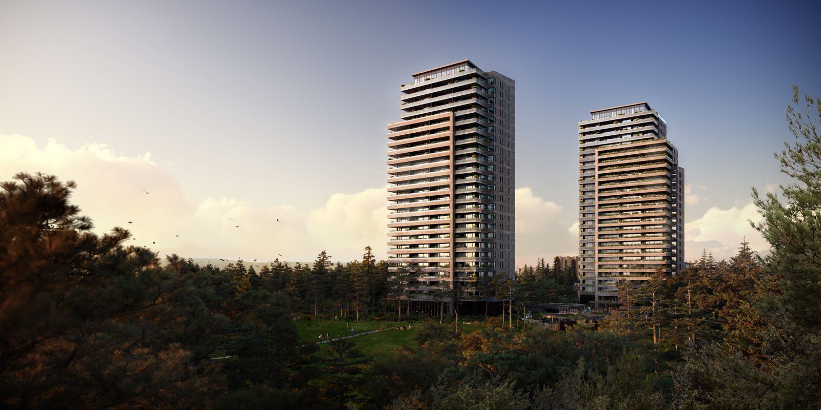 Quartier Brava 30 es un complejo que contará con dos torres gemelas espejadas de 24 pisos cada una