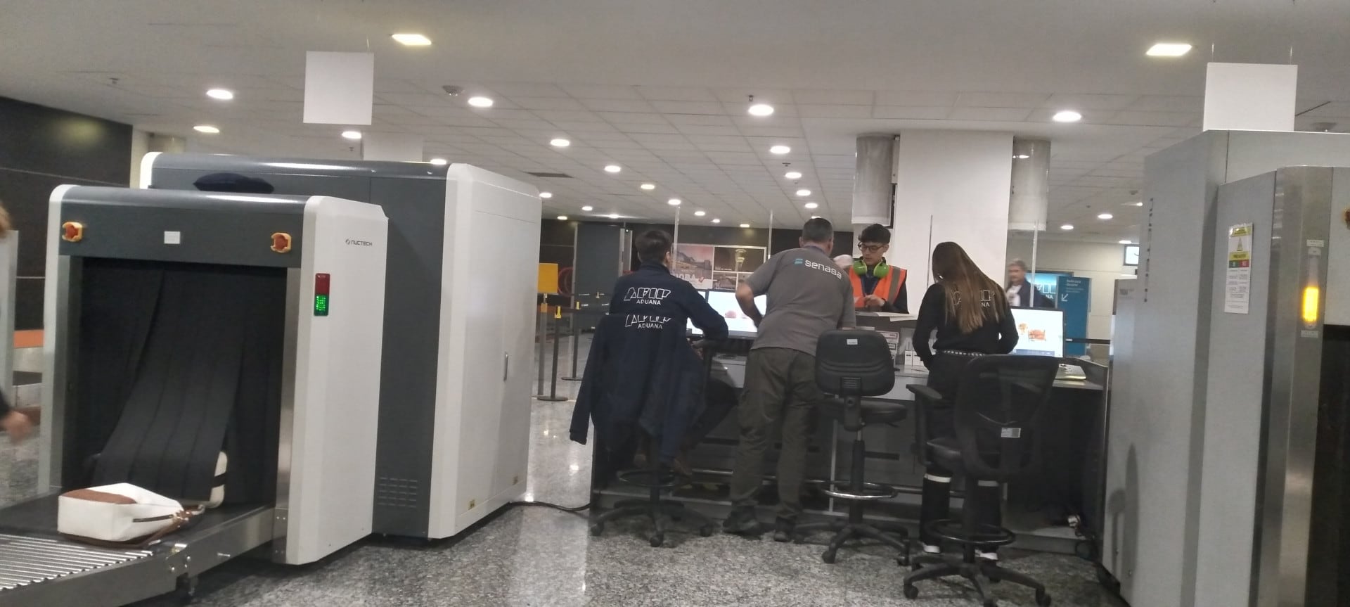 El puesto de control del Senasa en el aeropuerto