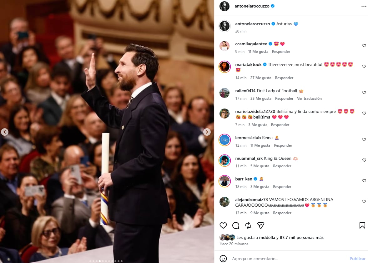 Anto Roccuzzo se puso a recapitular su paso por Asturias con Leo Messi justo antes de la gala del Balón de Oro