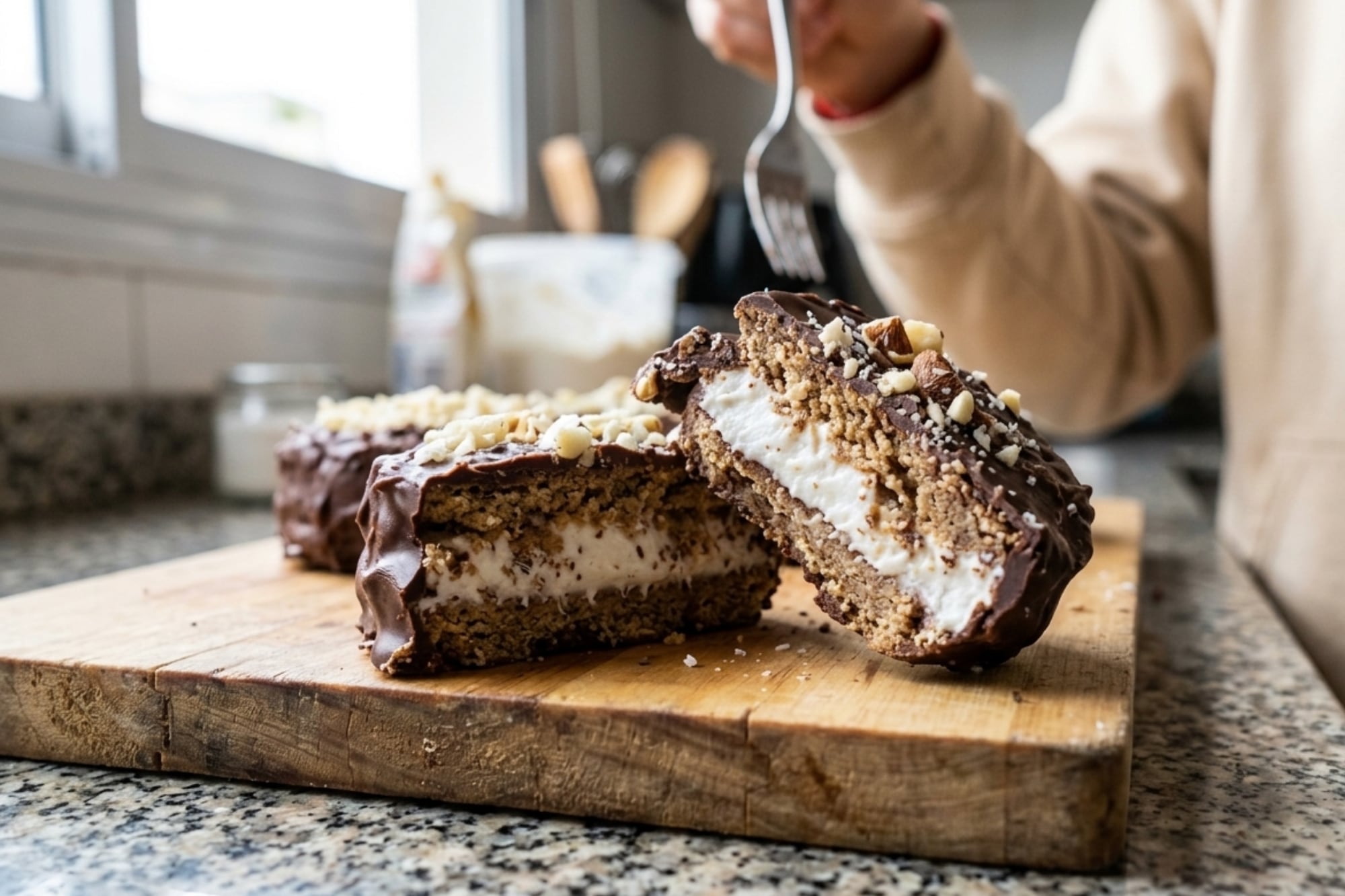 El alfajor de garbanzos aporta 15 g de proteínas por cada porción