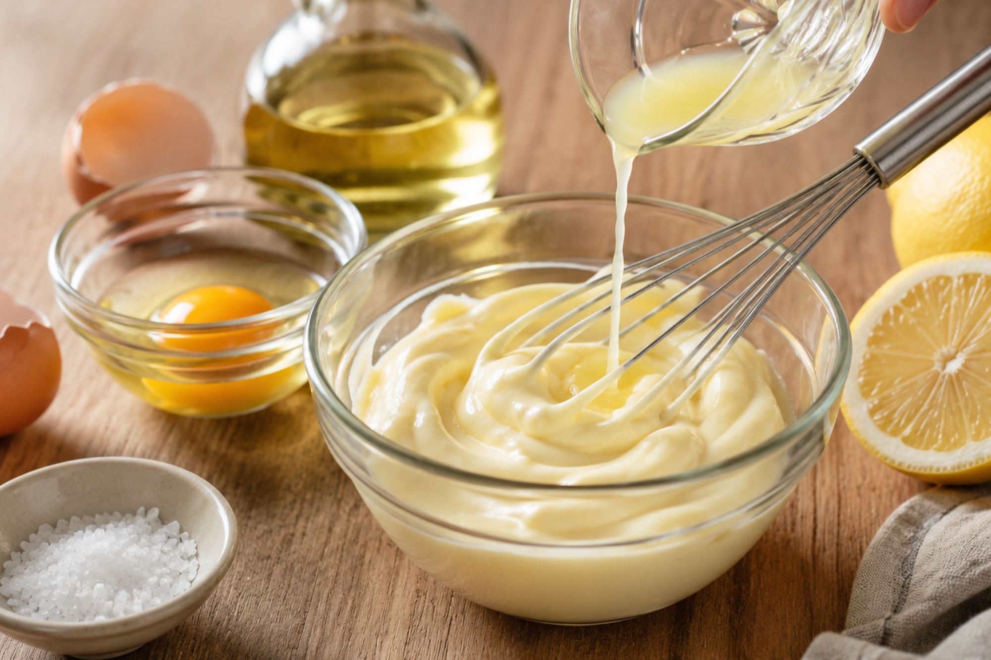 La mayonesa de limón es fundamental para esta receta, y se puede conseguir en simples pasos