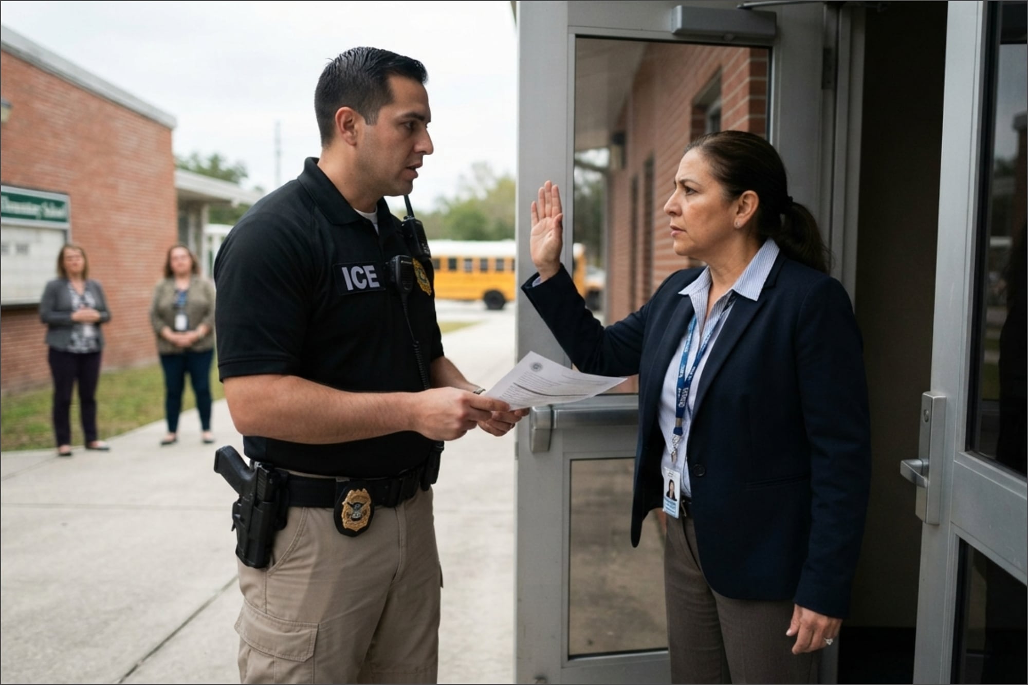 En general, las escuelas de California tienen prohibido permitir voluntariamente el acceso de agentes de inmigración al campus