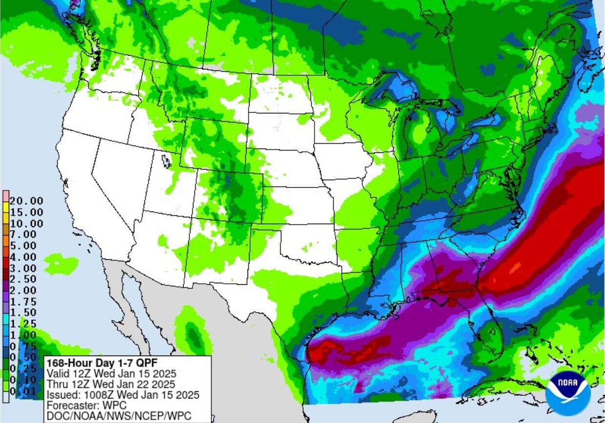 Dos frentes fríos avanzan en dirección a Florida y llegarán en los próximos días