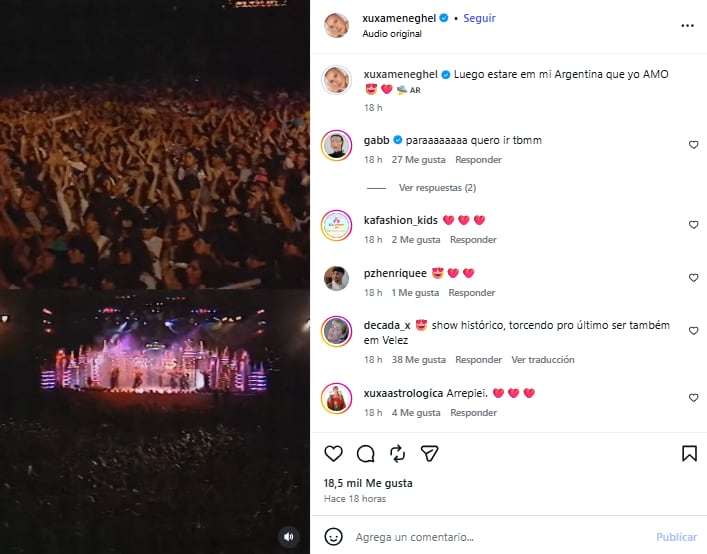 Xuxa dio a entender que se presentará en la Argentina con su nuevo show (Foto: Instagram @xuxameneghel)