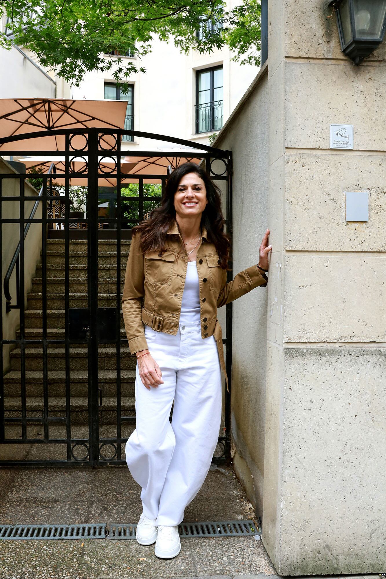 Sabatini, siempre cálida y respetuosa, durante el encuentro con LA NACION en París, en la segunda semana de Roland Garros