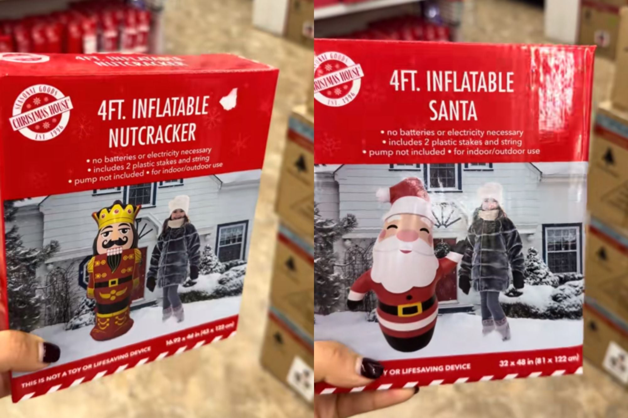 Dollar Tree tiene los inflables y figuras iluminadas para la decoración exterior navideña por menos de US$10