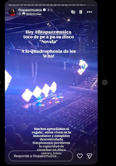 El reposteo de Fito Páez a la reflexión de un fan sobre lo ocurrido