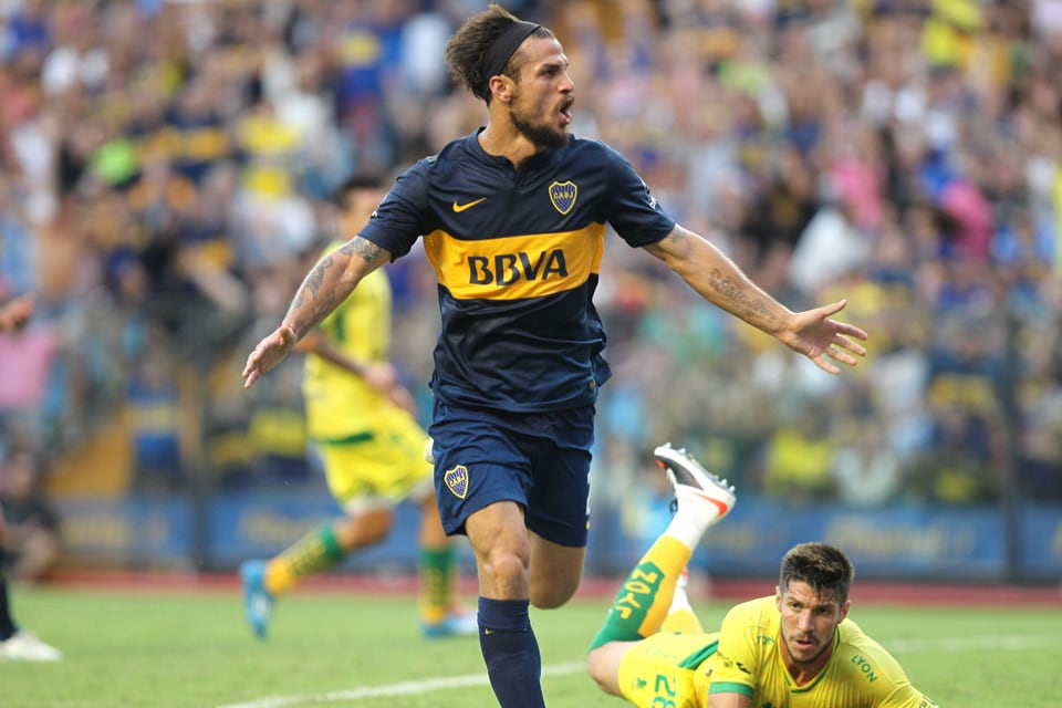 Daniel Osvaldo marcó un total de 7 goles en los 21 partidos que jugó con Boca