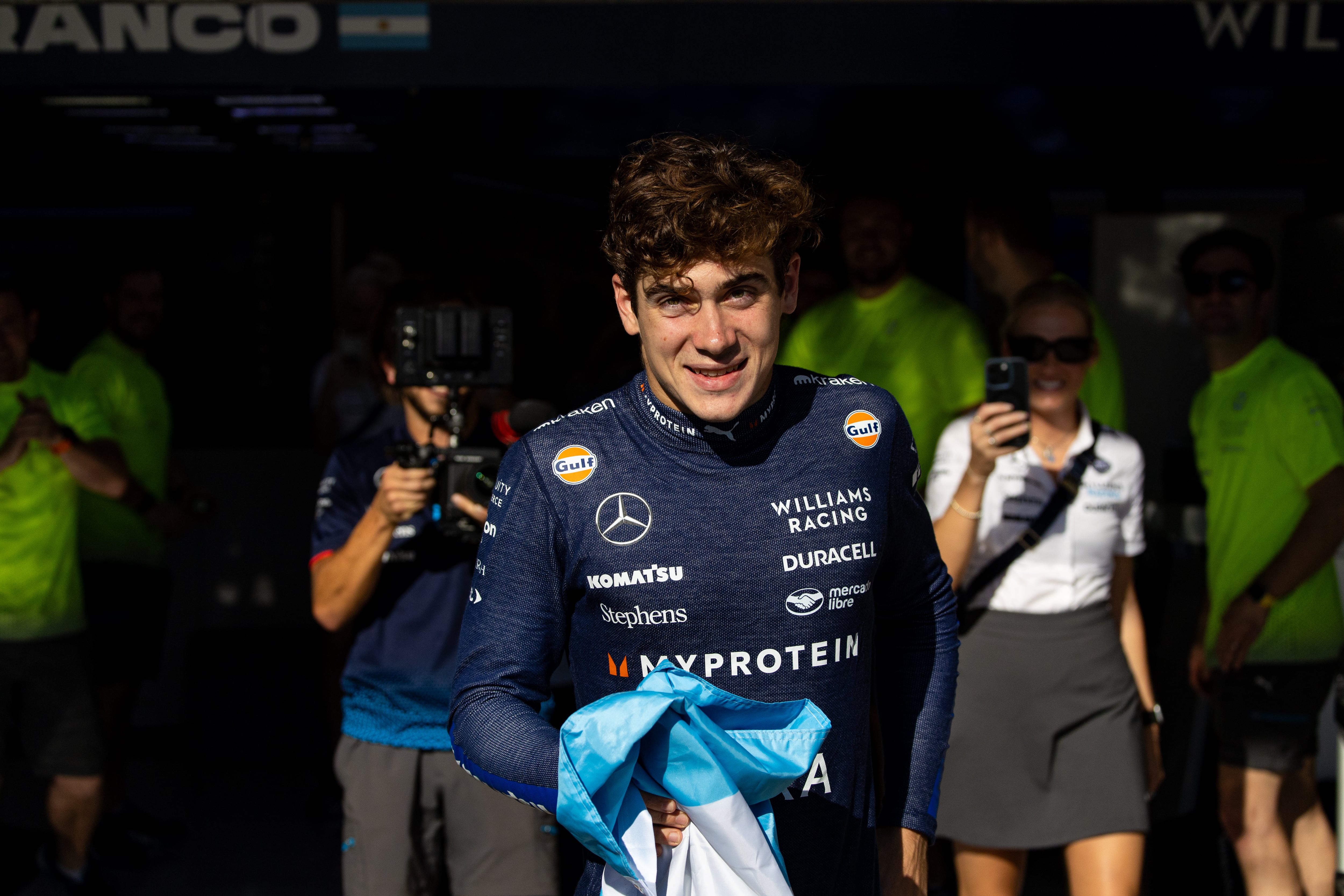 La felicidad de Colapinto en Austin, cuando terminó 10° con Williams