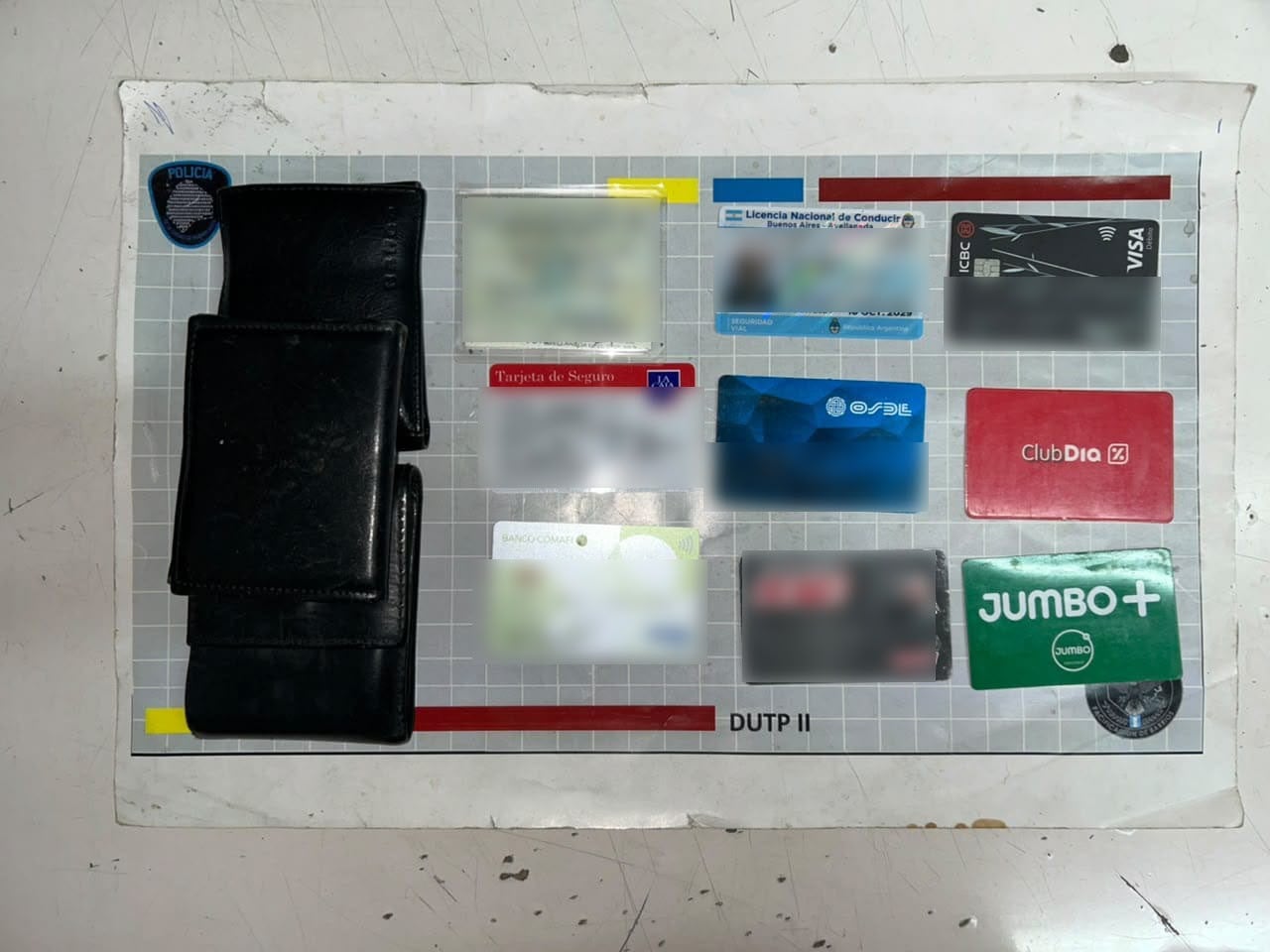 Parte de los documentos secuestrados durante el operativo