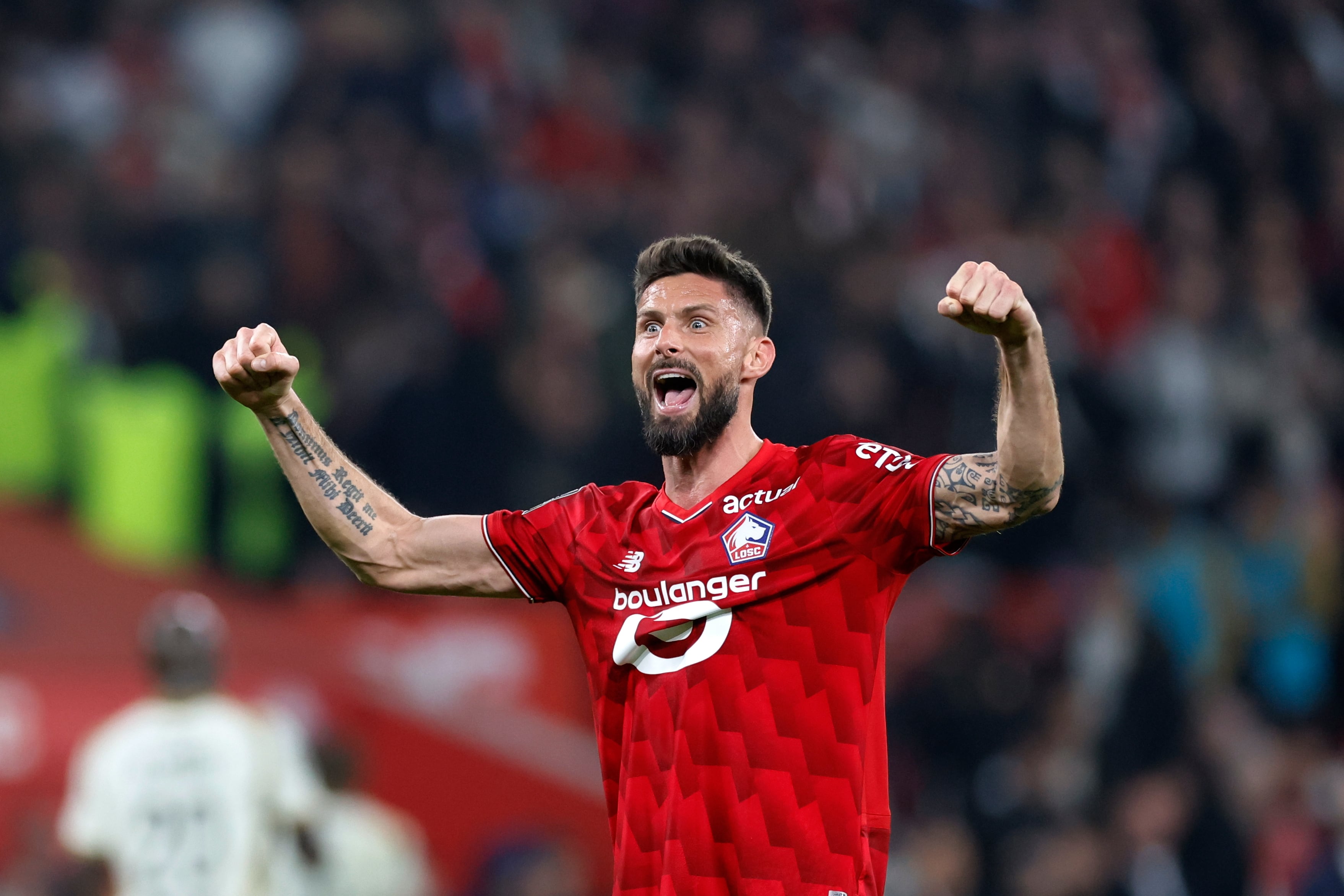 El francés Olivier Giroud(Lille) es otro de los futbolistas mencionados como participa de las fiestas investigadas
