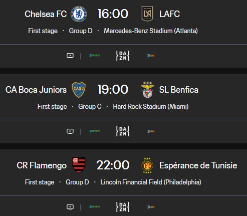 Los otros enfrentamientos del lunes 16 de junio