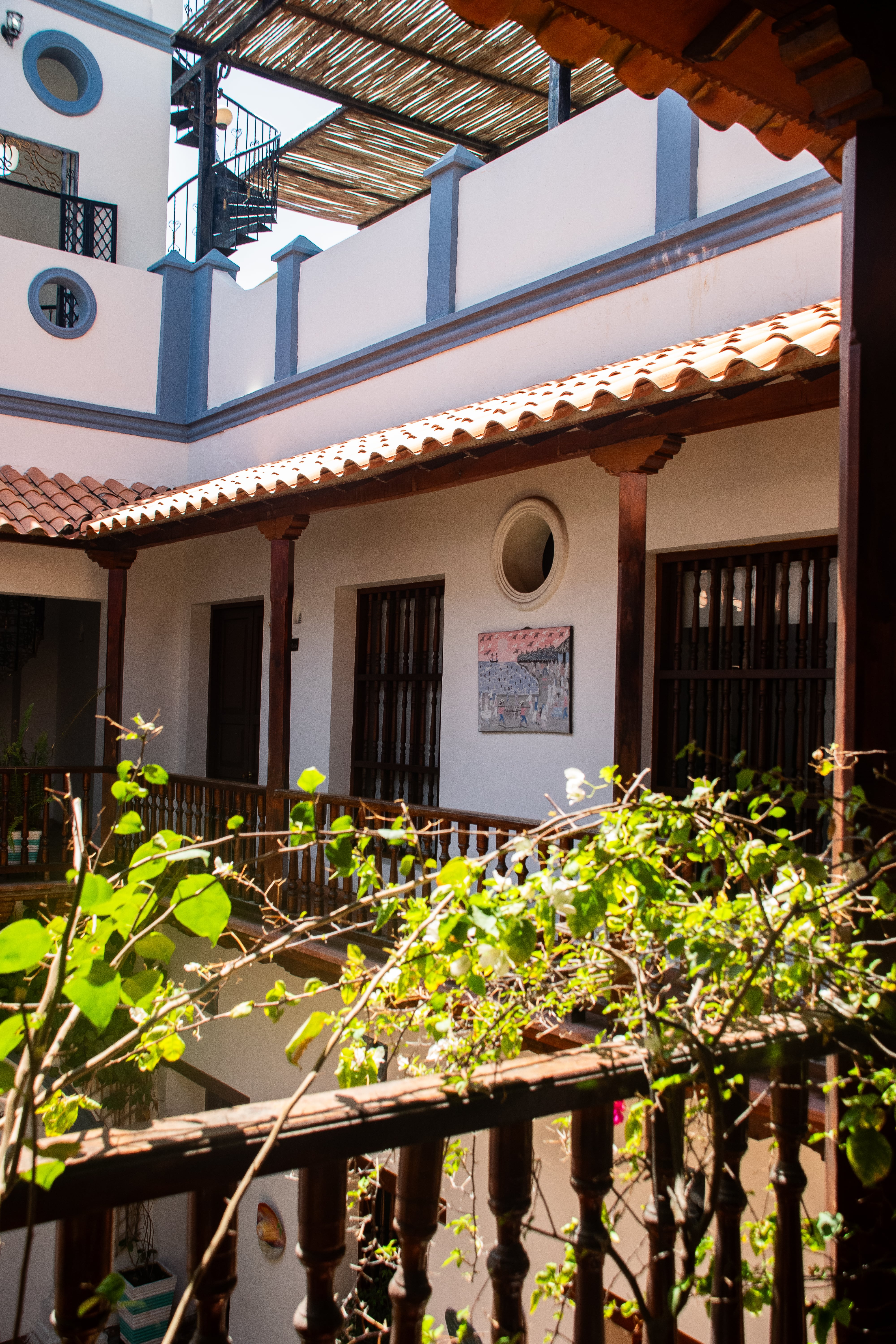 Interior colonial del Hotel Remedios la Bella