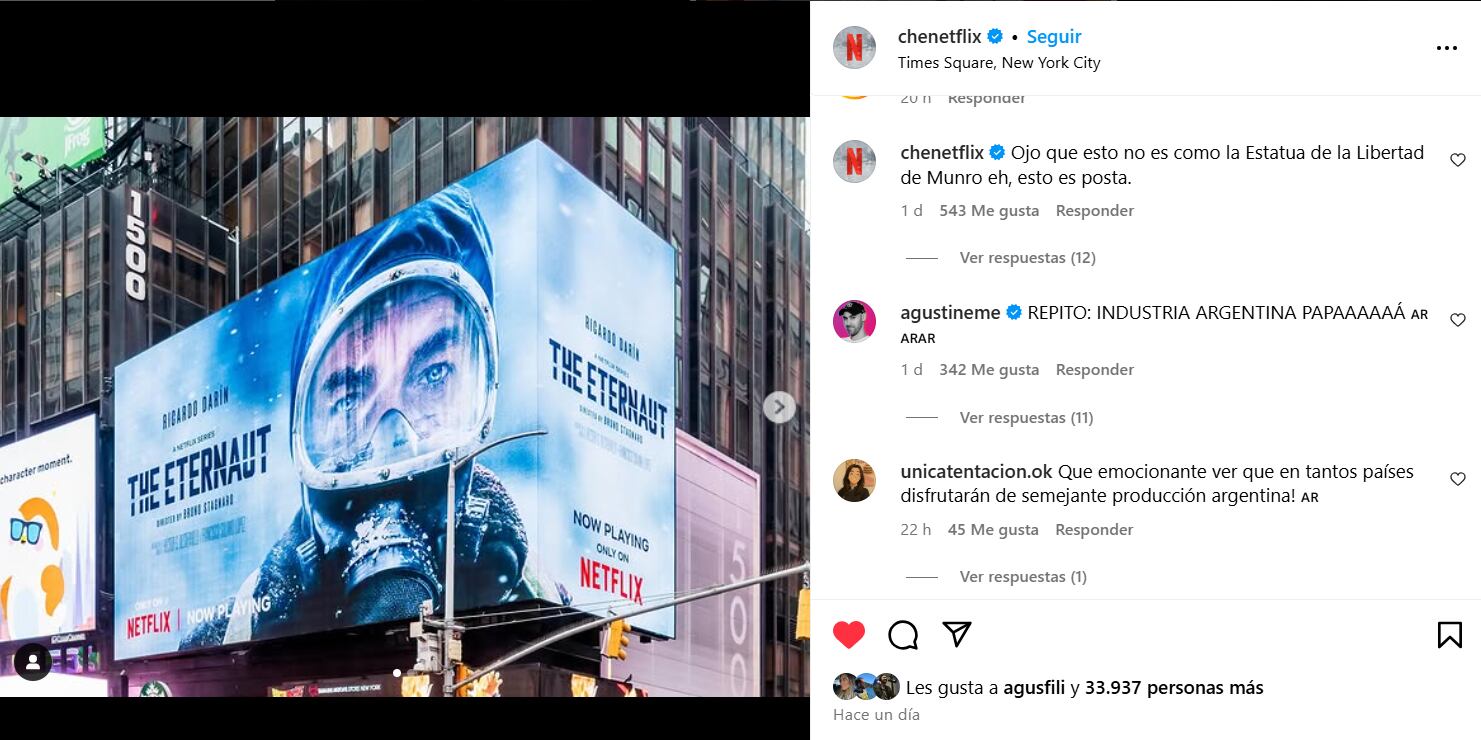 El anuncio de El Eternauta ya está en la Gran Manzana