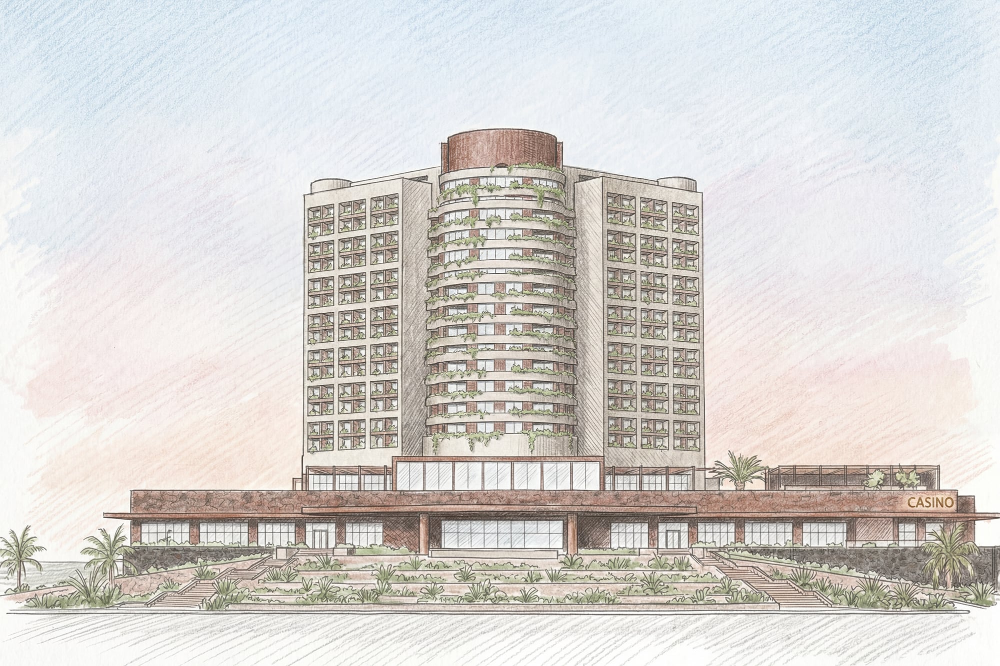 El emblemático hotel se encuentra frente a La Mansa