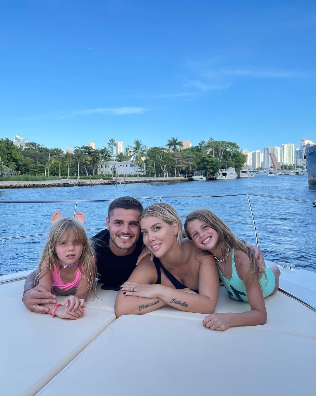 Mauro Icardi y Wanda Nara tuvieron dos hijas juntos, Isabella de 8 años y Francesca de 9 (Foto: Instagram @wanda_nara)