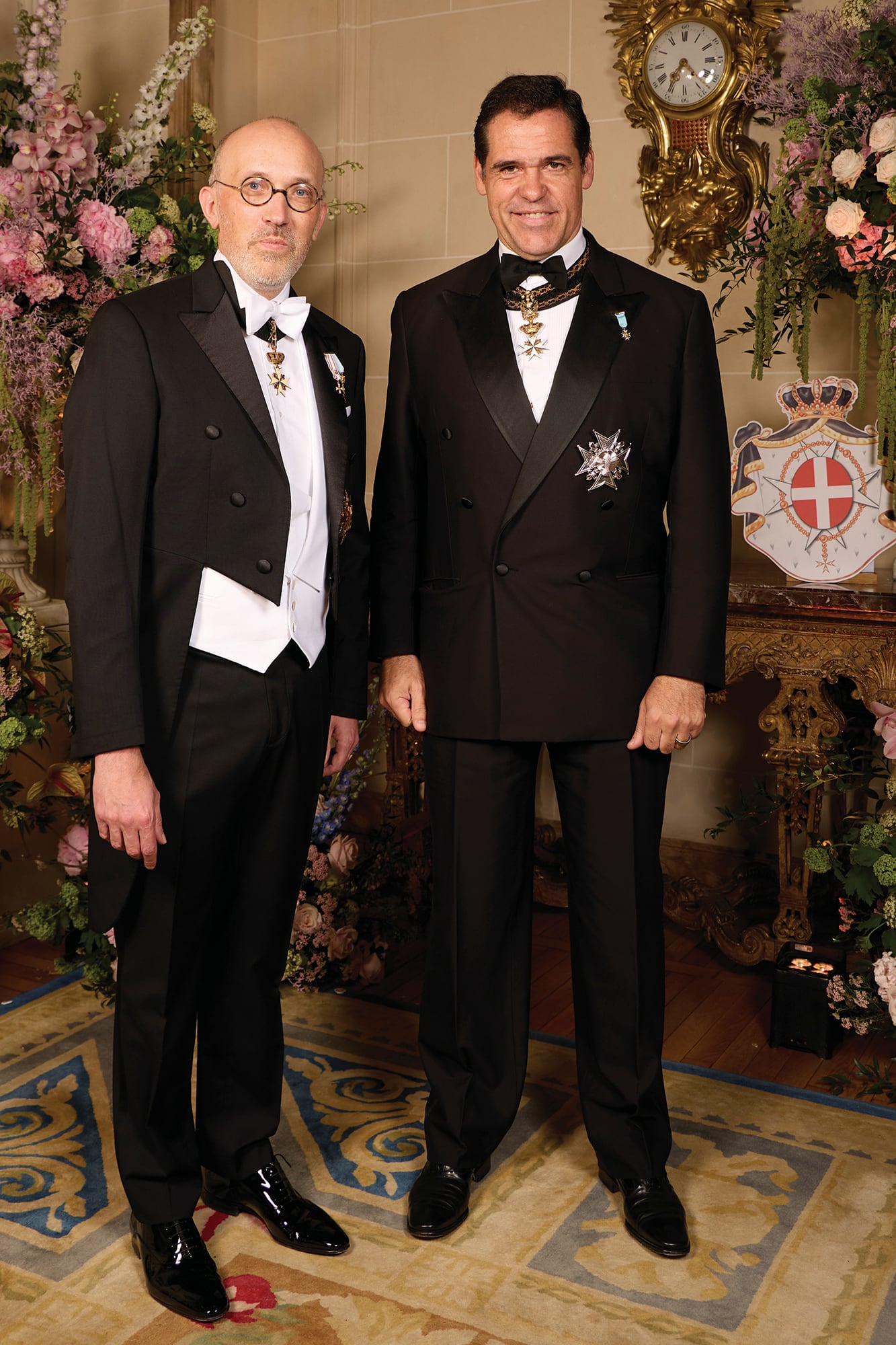 Su Excelencia, el barón Olivier de La Chapelle, presidente de la Asociación Francesa de los miembros de la Orden soberana de Malta, y Luis Alfonso de Borbón, duque de Anjou