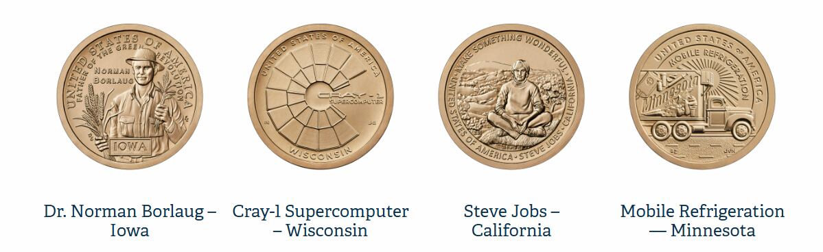 Los diseños del Programa de Innovación 2026 de la Casa de la Moneda de EE.UU. (usmint.gov)