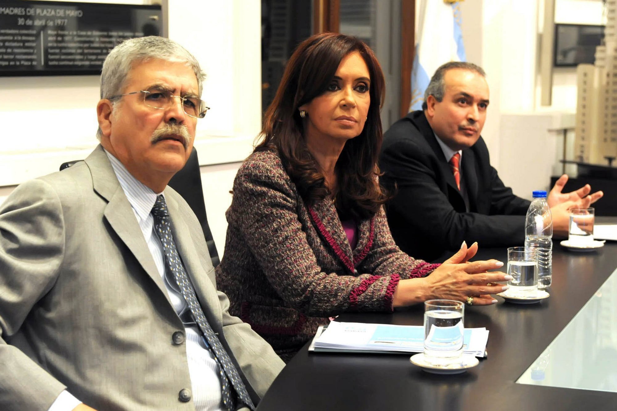 Julio De Vido, Cristina Kirchner y José López