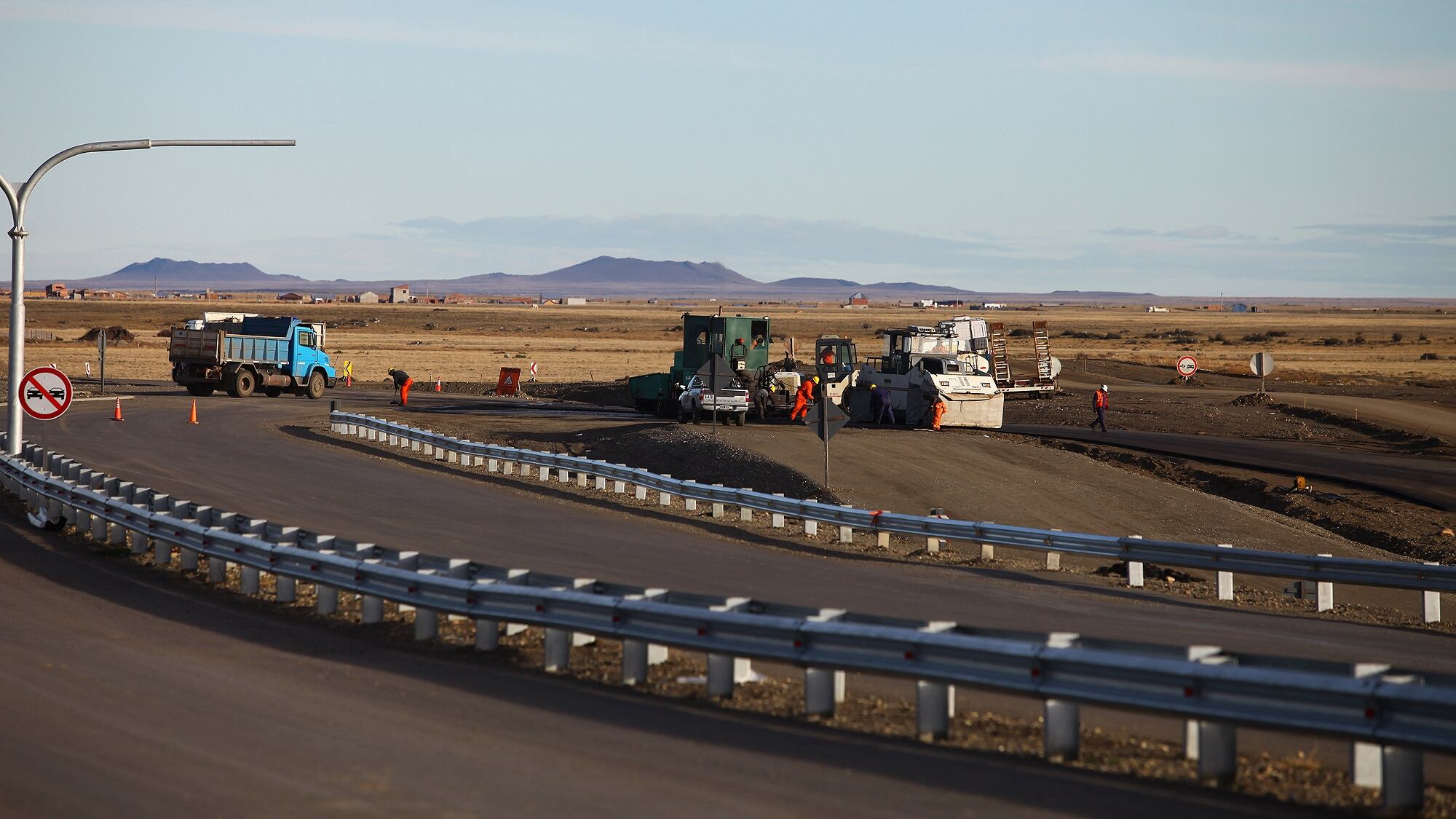 Una de las obras de Austral Construcciones, la empresa de Lázaro Báez
